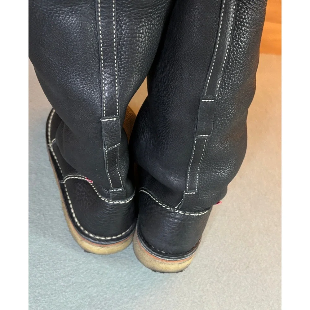 Duckfeet Silkeborg Black Leather Shearling Lined Boots EU 41 US Womens 10 Mens 8